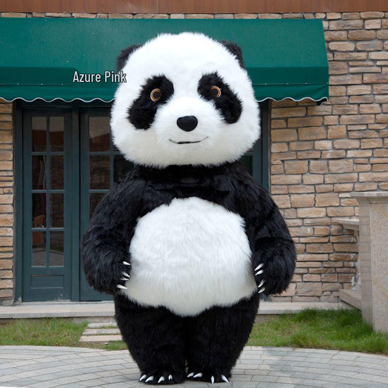 Inflatable Panda & Polar Bear Mascot Costume for Adults - Cartoon Puppet Outfit for Performances & Events
