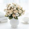 Artificial Flower Silk Tea bud Peony christmas Bride Bouquet For Wedding Home Decoration Accessory Indoor outdoor fake flower