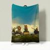 Movie N-Nobody Throw Lightweight 240g Flannel Blanket Soft Skin-friendly for Summer Cooling