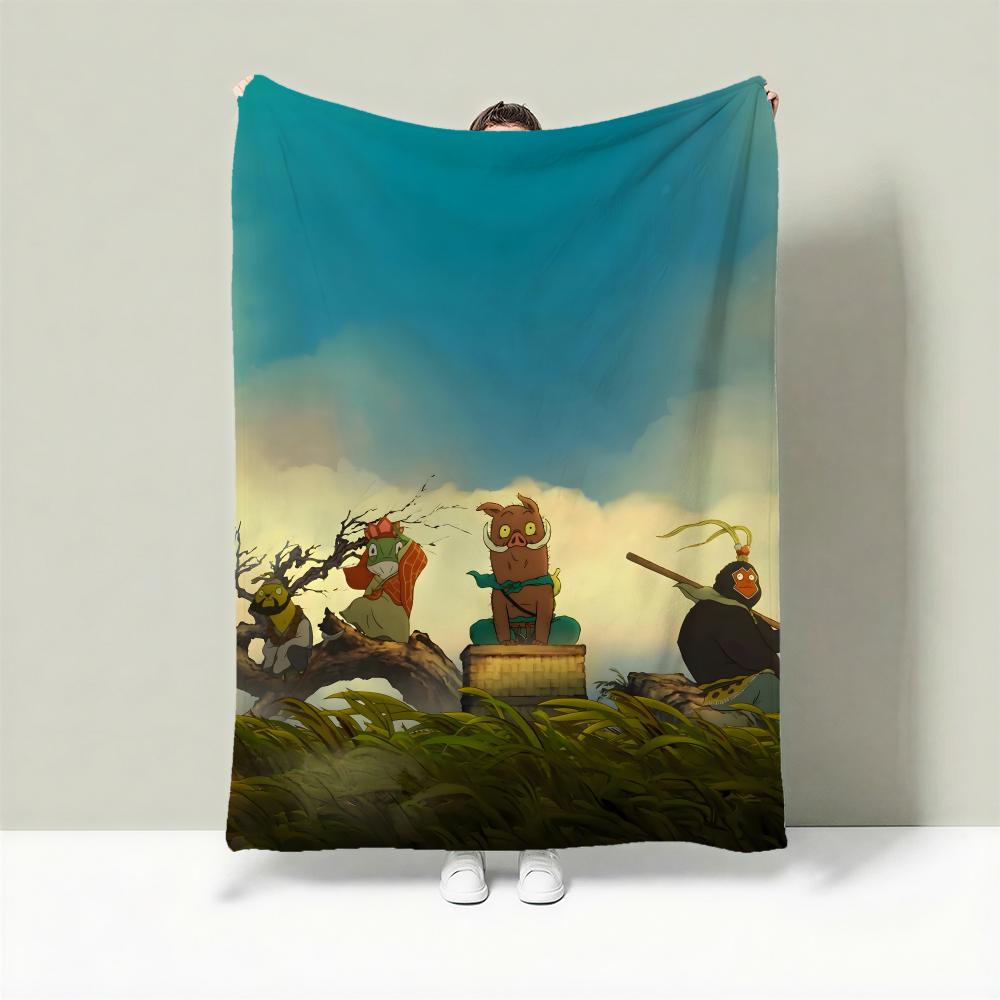 Movie N-Nobody Throw Lightweight 240g Flannel Blanket Soft Skin-friendly for Summer Cooling
