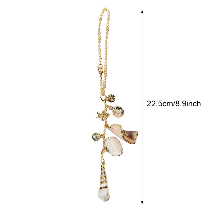 Морские ракушки Декор для автомобиля Прибрежный подвесной шарм для зеркала заднего вида Автоаксессуары в бохо-тематике Морская звезда Кончас Эстетичная подвеска