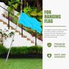 190Cm 5 Sections Stainless Steel Flagpole Rotating Anti Rust Easy Assembly Outdoor Yard Professional Flag Pole Camping Party
