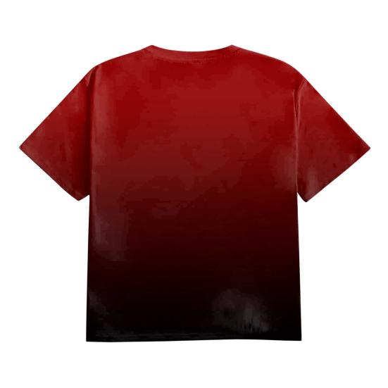 Men Gradient Color T-Shirt Short Sleeve Round Neck Summer Top Plus Size Urban Style Loose Tee Shirt for Daily Wear Party Office Beach