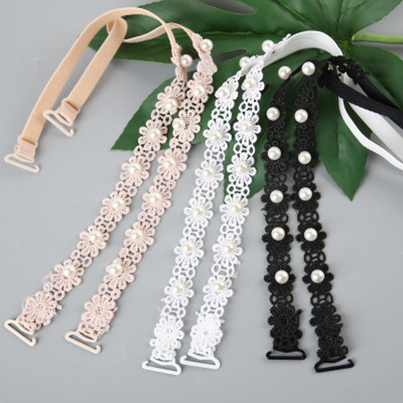 Sexy Fashion Invisible Bra Straps Fashion Lace Underwear Aglet Antiskid Buckle Lace Shoulder Straps
