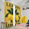 2pcs 2D Flat Printing Party Curtain Lemons Make Lemonade Fabric Without Electricity Festive Curtains Use for Living Room Outdoor