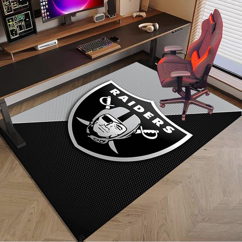 Raiders Football Legacy Printed Area Rug for Office, Chair Rug, Decorative Carpet Floor Mat, Large Size Fan gifts Christmas gifts