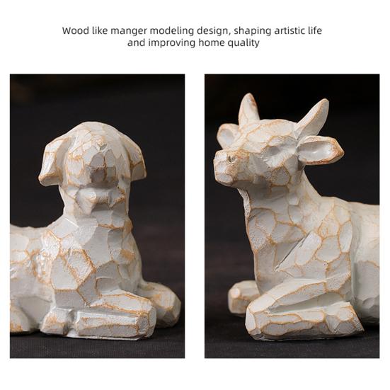 8 шт./набор фигурок из смолы «Рождение Иисуса», рождественские ясли, Иосиф, Дева Мария, три волхва, статуэтка животного, скульптура, настольное украшение, орнамент