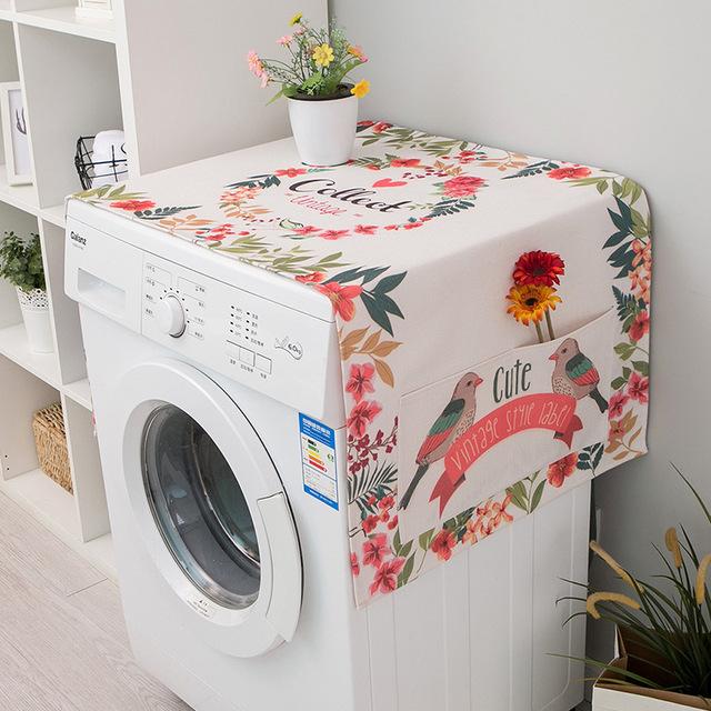 Waterproof Washing Machine Cover Wasmachine Hoes Dustproof Refrigerator Dust Covers Microwave Cover Side Pocket Furniture Cloth