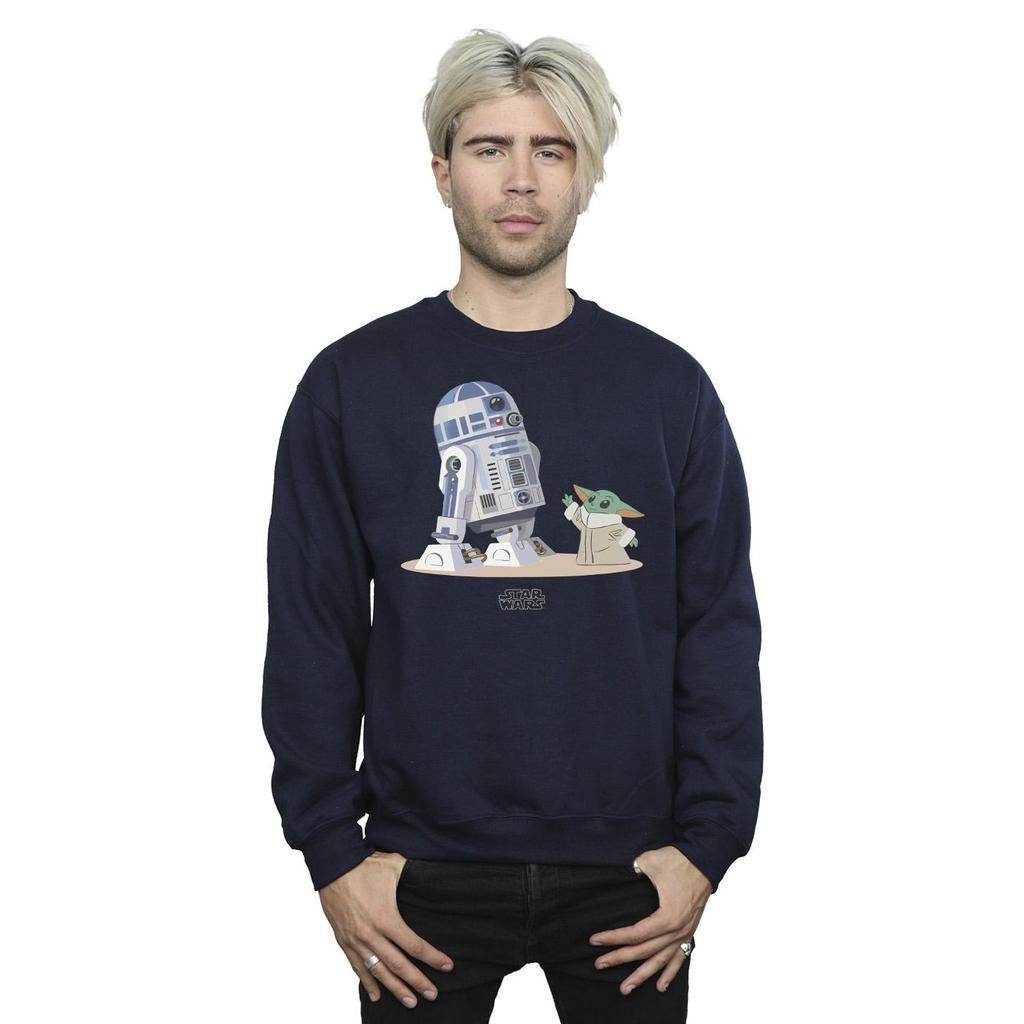 Star Wars Mens The Mandalorian R2D2 And Grogu Sweatshirt