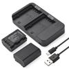 Camera NP-FZ100 Battery & Charger Kit with 2-slot Battery Charger + 2pcs NP-FZ100 Batteries 7.2V