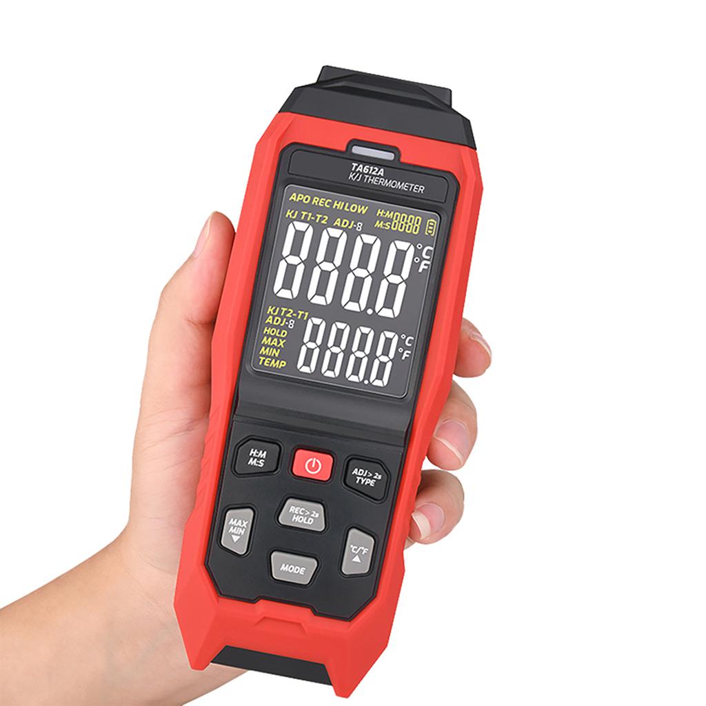 TASI TA612C 4-канальный термометр-термопара типа K/J -200~1372/ -328~2501 градусов Фаренгейта Ручной цифровой ЖК-измеритель температуры 5000 групп