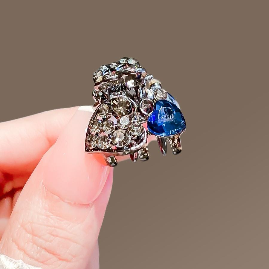 Маленькая заколка для волос Pearl Rhinaute, женская сетчатая заколка для знаменитостей, нежный высокий зажим для хвоста, корейская расширенная заколка для волос с боковым разрезом, головной убор