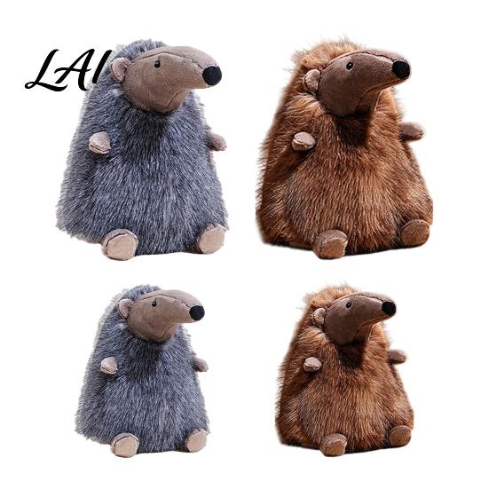 Stuffed Animal Doll Cute Simulation Anteater Plush Toy Fluffy Doll Soft Themed Home Decor Figure for Kids Desktop Decor Zoo Souvenir Birthday Gift