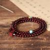 Women's Southern Red Multi-Turn 108-Bead Bracelet with Hetian Jade & Amber - Ethnic Style Jewelry for Men & Women.