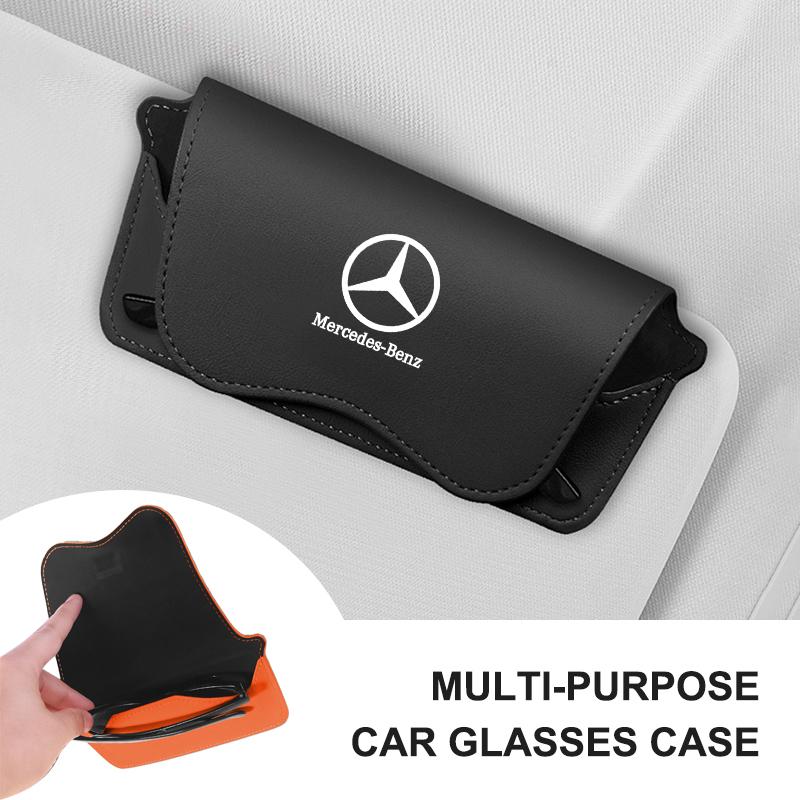 WVQ5 Car Glasses Case Eye Sunglasses Storage Box Holder For Mercedes Benz A C E S G Class GLC CLE CLA GLB GLS W177 W205 W213 W222