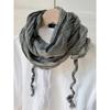 Thin Women Scarf Decorate 2022 Autumn Spring Cotton Linen Solid Color Tie-dye Fold Solid Color Fashion Long Scarf Female