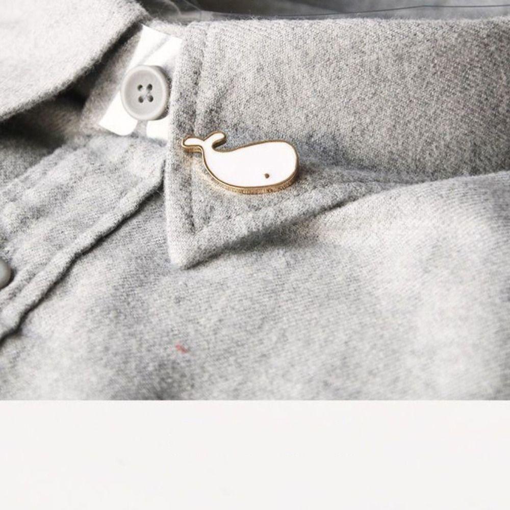 Black White Sirikit Kitiyakara Brooch Whale Shaped Whale Shark Brooch Whale Breastpin  Jewelry Gift