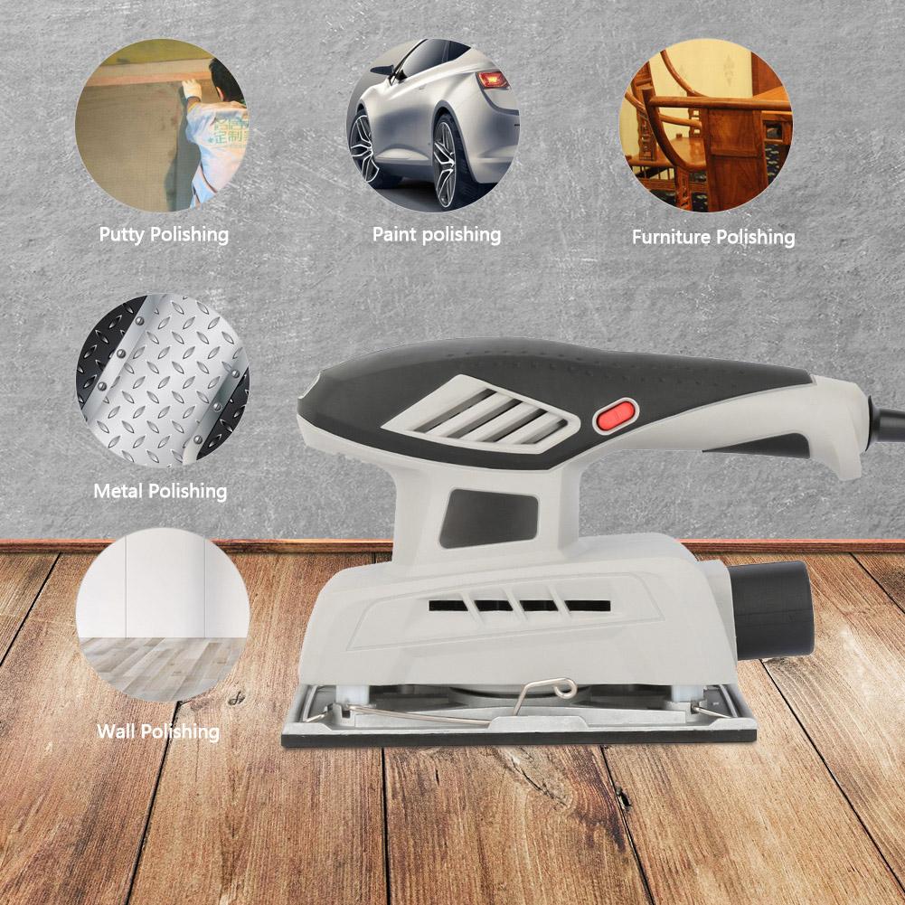 200 Вт Настенная Полировальная Квадратная Шлифмашина Электрическая Шлифовальная Машина с Пылесборником