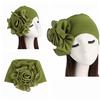 Fashion Bonnet Cap Stretchy Headscarf Hair Loss Wrap Muslim Hijab Elastic Chemo Cap Flower Size Hat