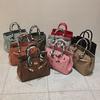 Women Bags Fashion Lychee Pattern Platinum Bag Hand Shoulder Diagonal Female Bag