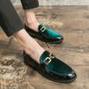 2024 New Men Dress Shoes Suede Luxury Fashion Groom Wedding Shoes Men Casual Clubs Elegant Loafers Italian Style Green Men Shoes