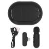 Петличный микрофон беспроводной 1 к 1 шумоподавление воротниковый микрофон с зарядным чехлом