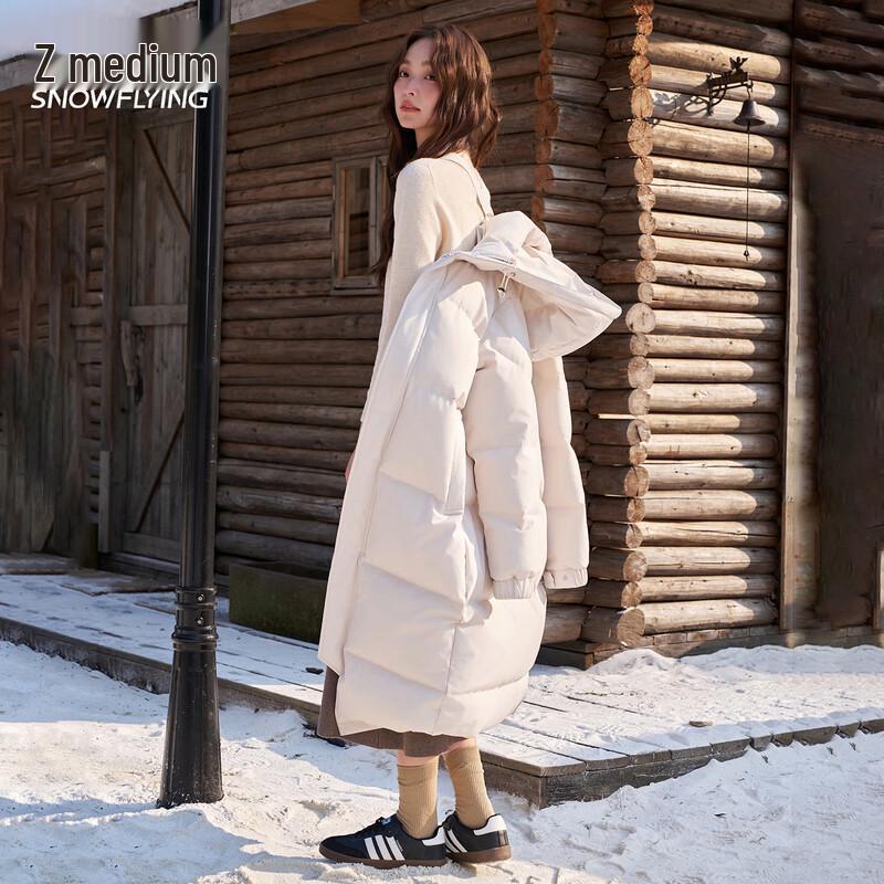 Унисекс пуховик средней длины Snow Flying со съемным капюшоном