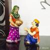 Статуя идола «Деревенские женщины с горшком воды», декоративный элемент для домашнего декора | Изготовлено вручную и расписано вручную (Упаковка из 2 штук, разноцветная)