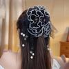 Сетка Цветок Заколка для волос Имитация Жемчуга Кисточки Зажим для волос Высококачественный Универсальный Заколка для хвостика Для Женщин Аксессуары для волос
