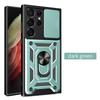Чехол для телефона с раздвижным окном для камеры уровня Сержанта для Samsung S25 S24 S23 S22 Ultra Plus Кольцо-держатель Ударопрочный Защитный чехол