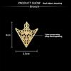 Retro Pattern Triangle Collar Pin Accessories Fashion Men and Women Hollow Crown Collar Brooch Collar Corner Badge