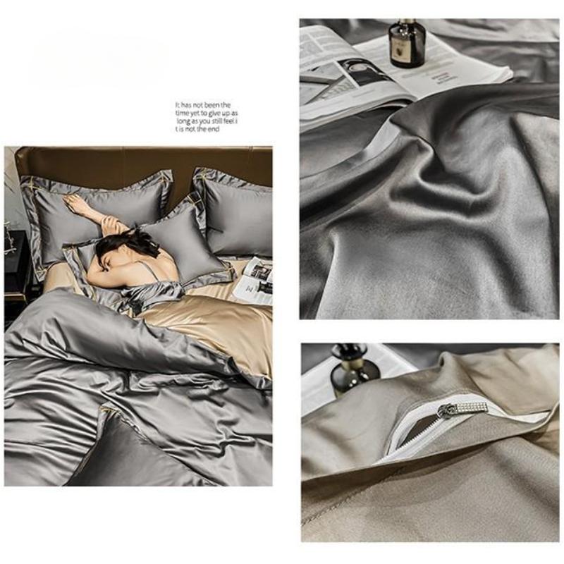 60 Thread Count Bedding Set of Four Pieces Cotton Light Luxury Cotton Quilt Cover Nantong Bedding Linen Bed Sheet Fitted Sheet