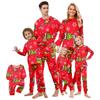 Christmas Print Cute Family Set Pajamas, Home Clothes, Family Set Long Sleeve Top Pants Set