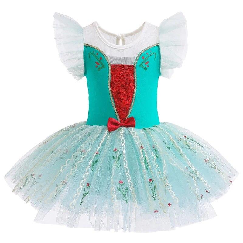 Нарядное праздничное платье принцессы для балета и танцев для детей, танцевальная пышная фатиновая юбка-пачка, костюм для Хэллоуина, сценический костюм