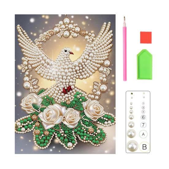 Набор для рисования жемчугом своими руками 3D Искусственный жемчуг Арт-поделка Цветы Фея Балерина Дизайны Настенное искусство Набор для творчества для взрослых Декор для дома Гостиной Спальни