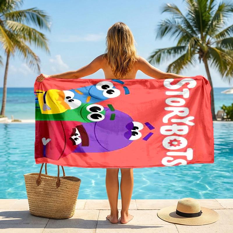 Ask Storybots Fashion Beach Towel: Ideal for Summer Adventures Soft, absorbent and quick drying suitable for swimming and bathing