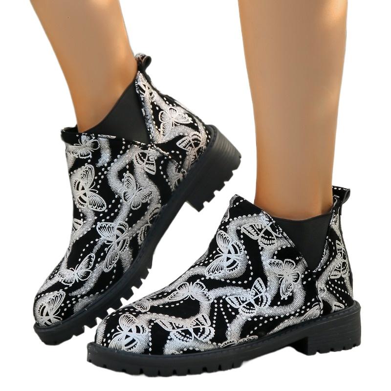 Women's Shoes 2024 Hot Sale Plus Size Women's Boots Fashion Printing Modern Boots Women High Quality Slip-on Naked Boots Zapatos