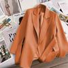 Новинка Весна Осень Блейзер для женщин Верхняя одежда Офисные женские пальто Свободный крой Ретро женская одежда Элегантная женская куртка