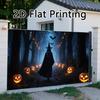 Single piece 2D printed design, Halloween printed garage door canvas, polyester print.zyc