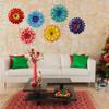 Metal Sunflower Wall Decor Handmade Multicolored Flower Art for Garden Home Outdoor Hanging Decoration