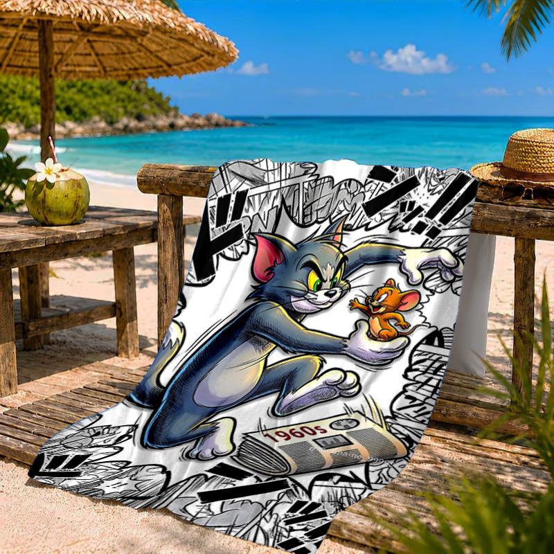 Tom Adventure Beach Towel Microfiber Beach Towel, Lightweight and Quick-Dry, for Summer Travel, Swimming Pool Fan Birthday Gift
