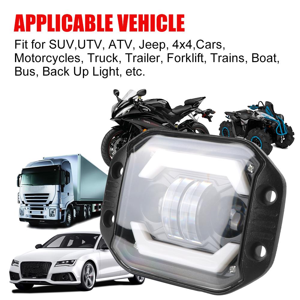 Рабочий свет дальнего/ближнего света 12 В водонепроницаемый для скрытого монтажа для внедорожника Jeep Truck Off Road 4X4 Автомобильный светодиодный прожектор 5 дюймов