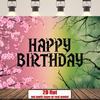 Birthday Party Backdrop Pink Green Polyester Banner Photo Booth Decoration