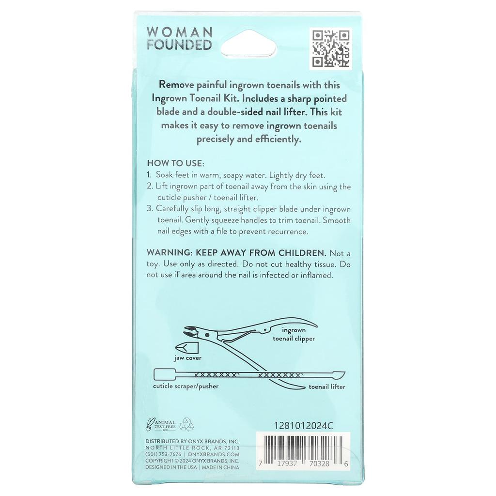 Onyx Professional, Bi-ingrown Toenail, 3-piece Kit