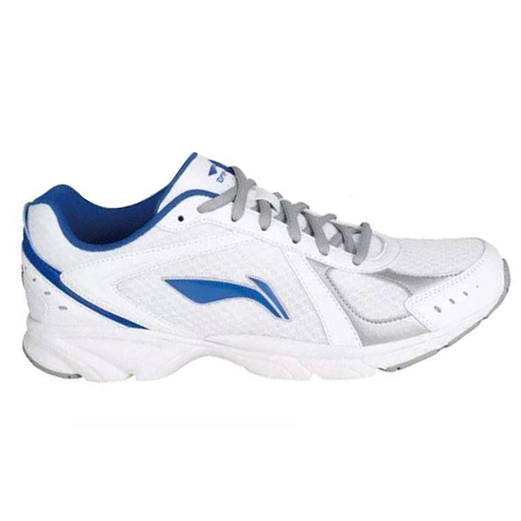 Li Ning удобные повседневные амортизирующие дышащие износостойкие нескользящие низкие кроссовки для бега мужские кроссовки белые синие серые ARBJ055-1