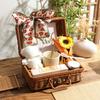 Premium Wellness Souvenir Women Birthday Home Spa Relax Occasion Woven Storage Basket Blanket Cup Comb Beauty Guasha Gift