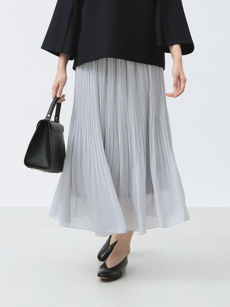 B:MING LIFE STORE by BEAMS Women's Poppy Pleated Skirt (S-M) ICE_GREY S
