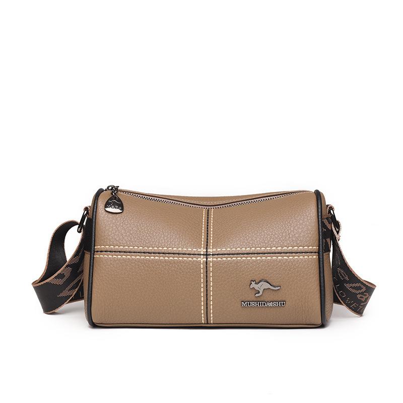 Мягкая полиуретановая сумка через плечо с дизайном в стиле колор-блок