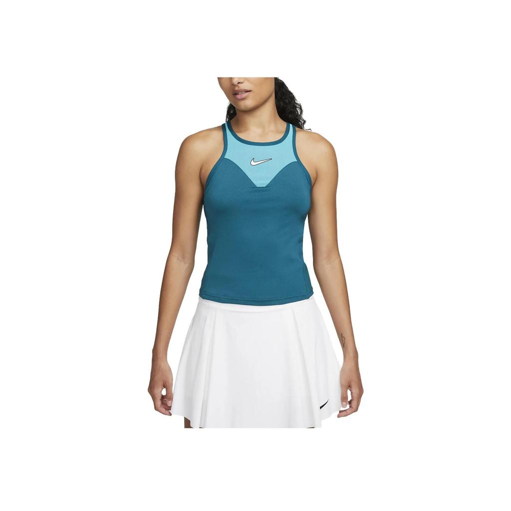 Nike Топ-майка Court Dri-FIT Slam с логотипом и цветными блоками, женские топы, синий FD7929-381