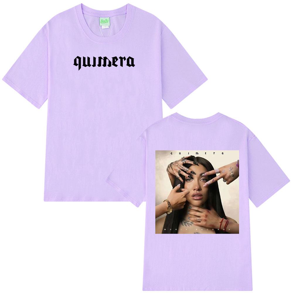 Singer Maria Becerra Quimera Album Fashion Graphics T-shirt Women Oversized T-shirt Casual Cotton Aesthetic Trendy T-shirts